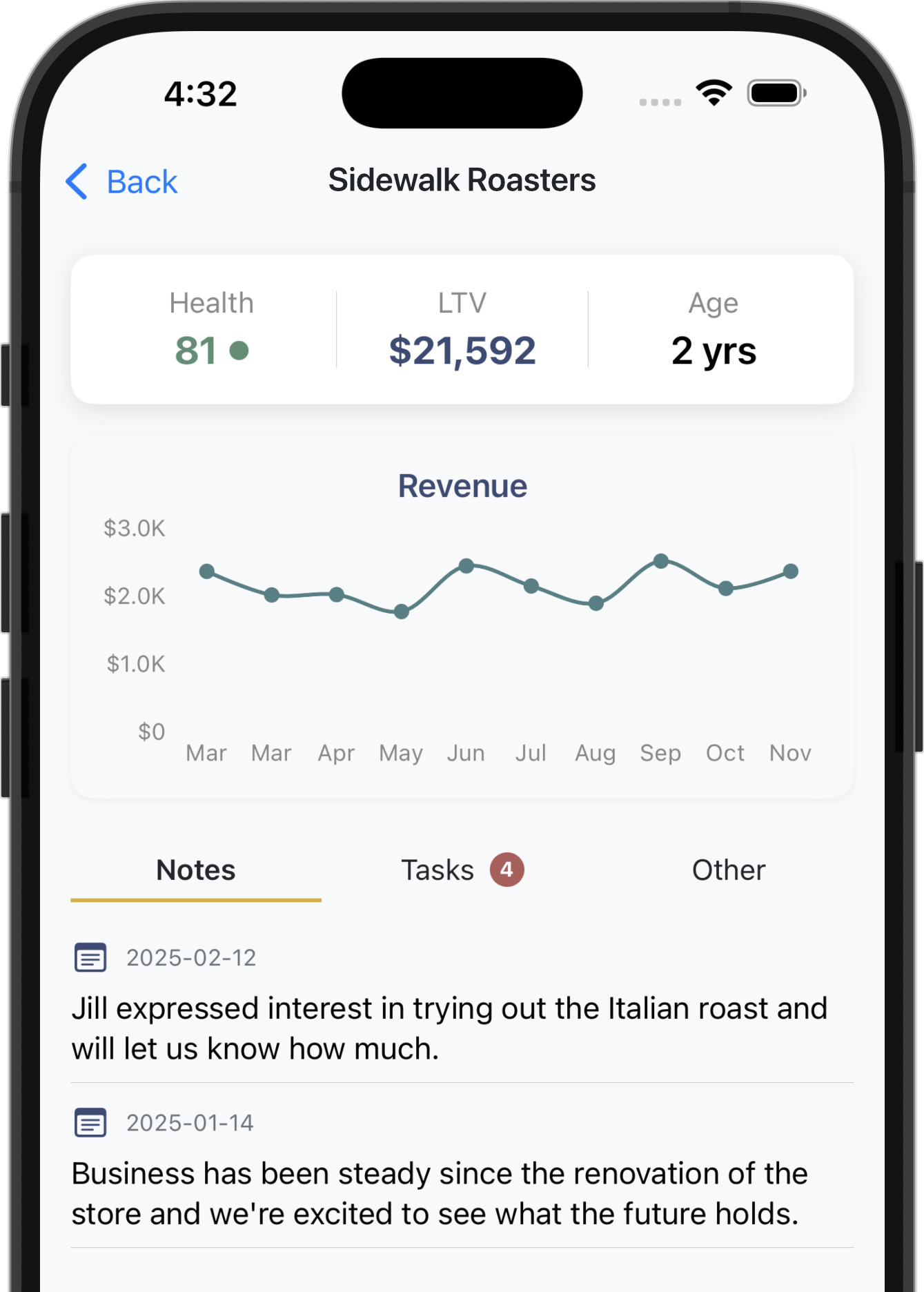 Arla app interface